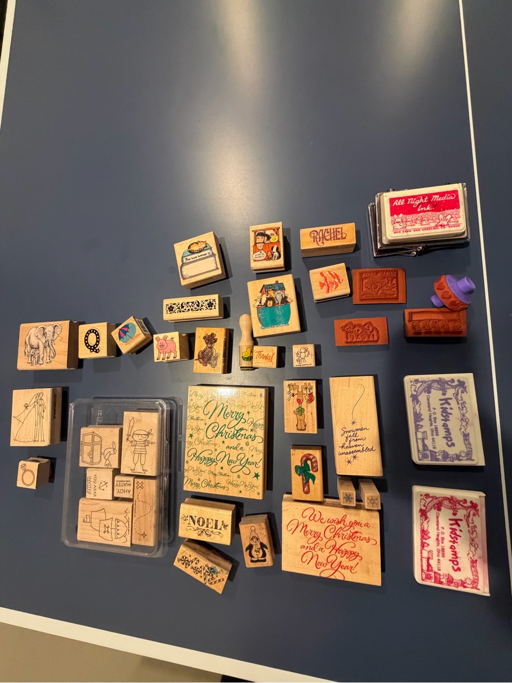 Assorted Wooden Craft Stamps - Multi Color